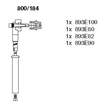 Zapalovací kabel Sada kabelů pro zapalování, , 1063620, BREMI, 800/184