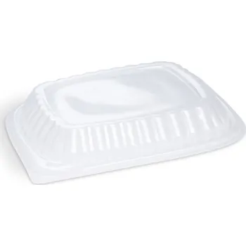 Jednorázové nádobí Víčko vypouklé (PP) ECONOMY průhledné pro menu mísu do mikrovlnky 78311 [100 ks]