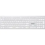 A4tech FBX50C, bezdrátová kancelářská klávesnice, bílá