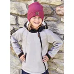 šedá softshellová bunda se šikmým zipem