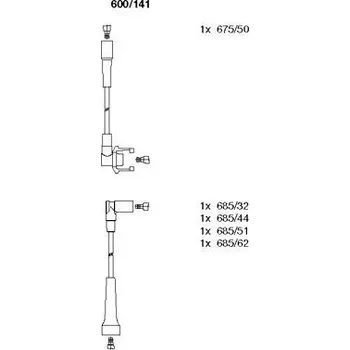 Zapalovací kabel Sada kabelů pro zapalování, , 34365825, BREMI, 600/141