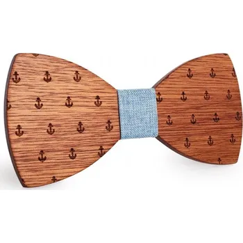 Dřevěný motýlek KOTVY Světlemodrá