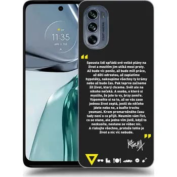 Pouzdro na mobilní telefon Picasee silikonový černý obal pro Motorola Moto G62 - Kazma - BUĎTE TROCHU YESMANI