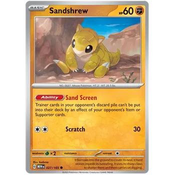 Karetní hra Pokémon TCG Sandshrew 027/165