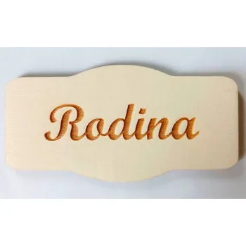 Cedulka Rodina 10x5cm