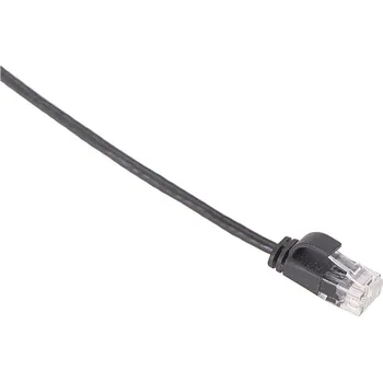 Síťový kabel Masterlan comfort patch kabel UTP, extra slim, Cat6, 1m, černý