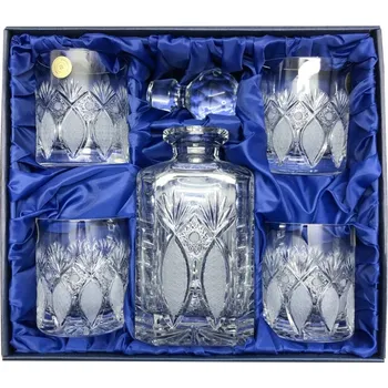 Sklenice BOHEMIA CRYSTAL Whisky set 4+1. Brus Paříž, 330 ml