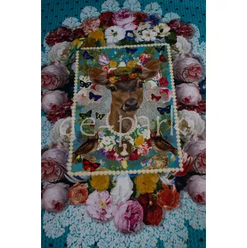 Galanterie Úplet - Panel - Jelen v obraze - petrolejový