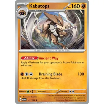 Sběratelská karetní hra Pokémon TCG Kabutops 141/165 - Holo