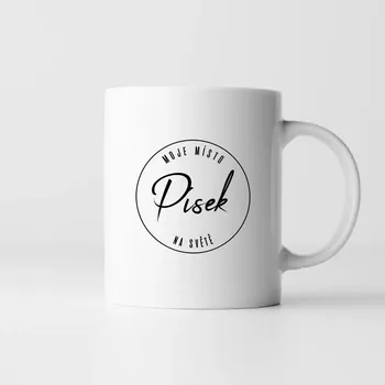 Žertovný předmět Písek - moje místo na světě - hrnek s potiskem