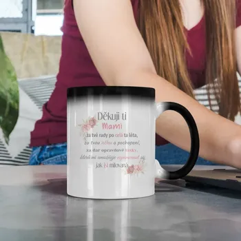 Žertovný předmět Děkuji ti, mami - magický hrnek