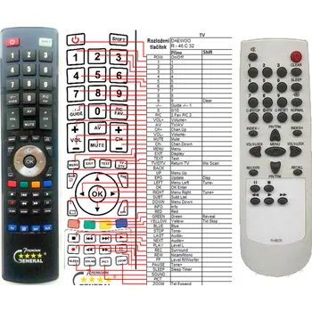DAEWOO R-46C31 - kompatibilní značkový dálkový ovladač General