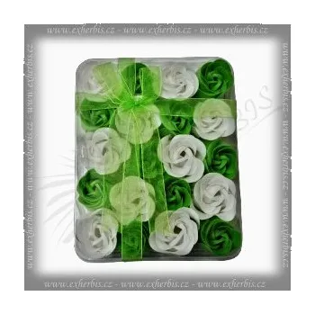 Mýdlo Rentex Dárkové Mýdlové květy 20 ks zelená-bílá