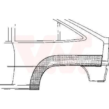 Blatník karosérie Boční stěna VAN WEZEL 3730146