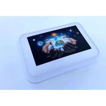 Dóza na potraviny Tvar svačinový box Planety, čírý 18 x 13 x 7 cm 1911ci