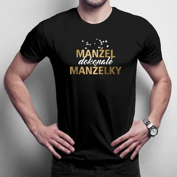 Žertovný předmět Manžel dokonalé manželky - pánské tričko s potiskem