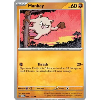 Sběratelská karetní hra Pokémon TCG Mankey 056/165 - Reverse Holo