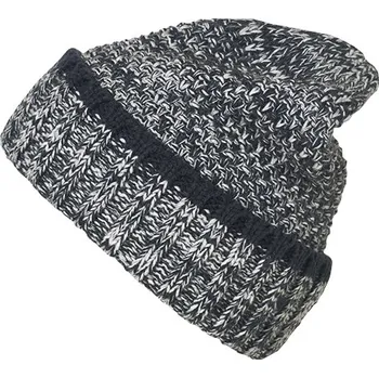 Čepice Daiber - čepice Čepice pánská Melange Beanie Barva: Modrá námořní - Bílá