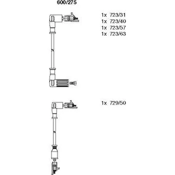 Zapalovací kabel Sada kabelů pro zapalování, , BREMI, 600/275