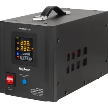 Záložní zdroj Zdroj záložní REBEL POWER-1000 12V 230V 1000VA 700W Black