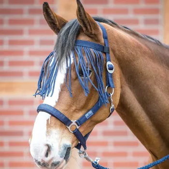 Koňská maska proti hmyzu BUSSE Třásně proti hmyzu Visby II BUSSE, navy SHETTY
