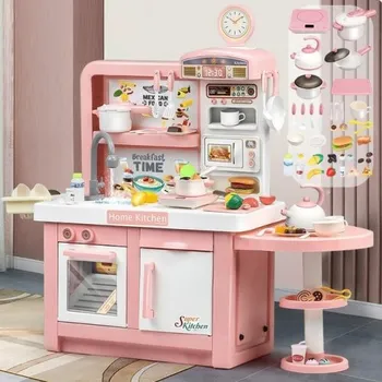 Dětská kuchyňka Dětská interaktivní kuchyňka Gourmet 100 x 108 x 35,5 cm růžová