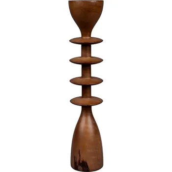 Svícen Hnědý dřevěný svícen DUTCHBONE PERNILLA L