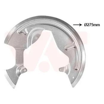 Brzdový kotouč Ochranný plech proti rozstřikování, brzdový kotouč VAN WEZEL 4331371