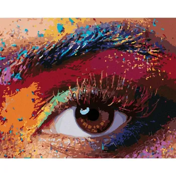Dětské zboží Diamondi Diamantové malování - ŽENSKÉ BAREVNÉ OKO Rozměr: 40x50 cm, Rámování: vypnuté plátno na rám