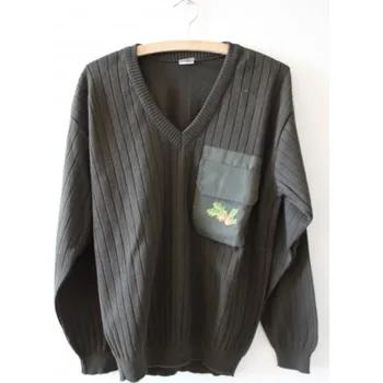 Pánský svetr VITEX MYSLIVECKÝ, LOVECKÝ PLETENÝ SVETR S VÝŠIVKOU žaludů Velikost: M