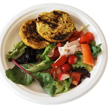 Jednorázové nádobí Talíř kulatý z cukrové třtiny průměr 260mm/ 25ks