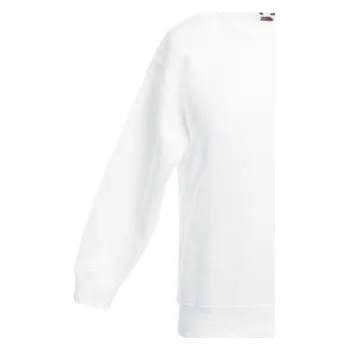 Chlapecká mikina Fruit of the Loom Dětská jednobarevná klasická mikina bez zipu Barva: Bílá, Velikost: 128 F324K
