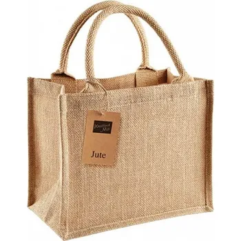 Dárková jutová taška Westford Mill 26 x 22 x 14 cm Barva: Přírodní, Velikost: 26 x 22 x 14 cm WM412