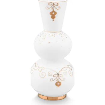 Váza PIP Studio Váza Round Royal Winter White 51.102.071 15cm bílá