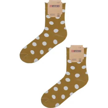Dámské ponožky Puntíkové ponožky - béžová Velikost: 35-38