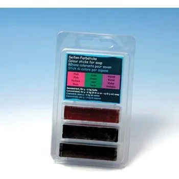 kreativní sada Sada barev - zelená růžová fialová (Sada barevných tyčinek na výrobu mýdla)