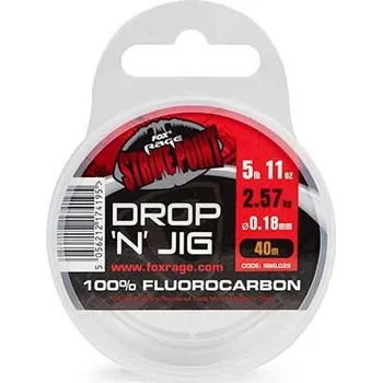 FOX - Fluorocarbon Rage Strike Point Drop N Jig Line 40m, 0,20mm, 6,8lb