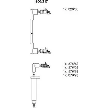 Zapalovací kabel Sada kabelů pro zapalování, , BREMI, 800/217