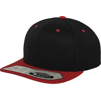 Kšiltovka Snapback Flexfit z polyakrylu s rovným kšiltem Barva: černá - červená FX110