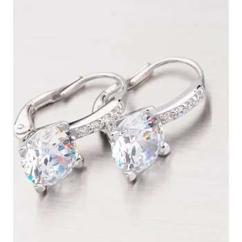 Náušnice Dámské náušnice bílé zlato 585 zirkon GZ2419B