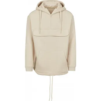 Pánská mikina Build Your Brand Pevná klokanka s krátkým zipem a náprsní kapsou na zip 300 g/m Barva: Písková, Velikost: S BY098