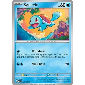 Karetní hra Squirtle 007/165 - Scarlet & Violet 151 Typ karty: Non-Holo
