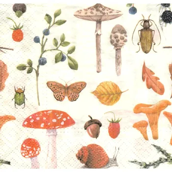 Papírový ubrousek UBR-G23, Ubrousek, 16x16 cm, HOUBY, 1 kus