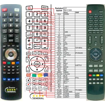 JVC RM-C1980 - kompatibilní značkový dálkový ovladač General
