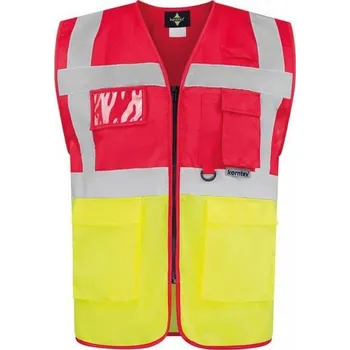 reflexní vesta Korntex Bezpečnostní reflexní vesta Berlin Barva: červená - žlutá, Velikost: 5XL KX802