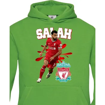 Dívčí mikina Dětská mikina Mohamed Salah, Barva Zelená, Velikost 98-104, Canvas Dětská mikina Bezvatriko.cz 2039