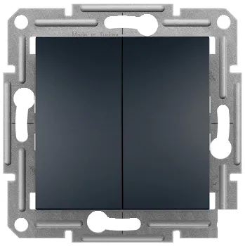 Stavebniny Schneider Asfora dvouklikačový vypínač bez rámečku EPH0300371 antracitový