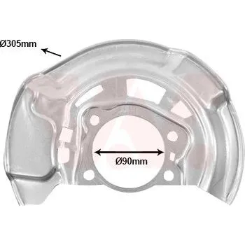 Brzdový kotouč Ochranný plech proti rozstřikování, brzdový kotouč VAN WEZEL 5420372
