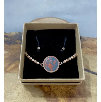 Náramek Náramek ocelové kuličky rosegold tmavý - Betonbeads 0000728