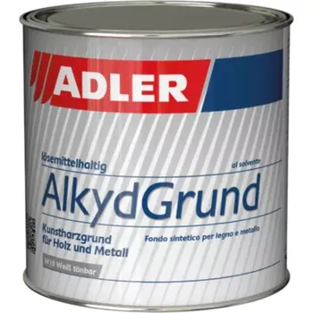 Lak na dřevo Adler Alkyd-Grund bílá - Rozpouštědlový základ a mezivrstva 0,75l